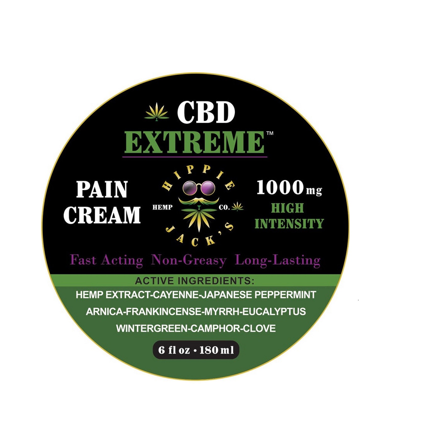 Hippie Jack's CBD Extreme 1000mg Pain Cream - H&M Herbs & Vitamins
